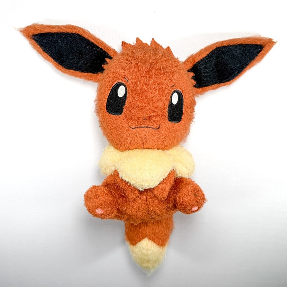 RARE Pokémon Plush Eevee  12" - Japanese Banpresto‎ Relax Time - Fuzzy Long Hair